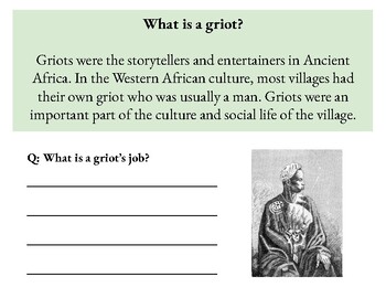 Preview of Griots Booklet