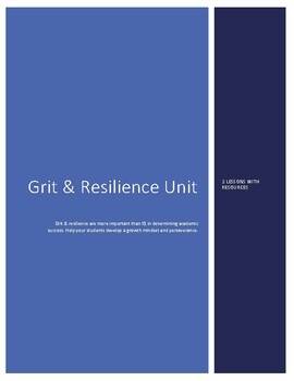 Preview of Grit & Resilience Unit - 2 Lesson