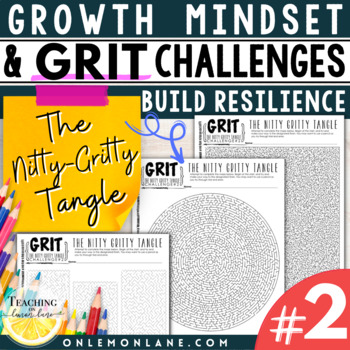 Preview of Grit The Power of Yet SEL Challenge Puzzles Early Finisher Worksheet Activity