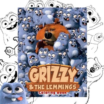 Grizzly e lemmings livro de colorir para imprimir e online