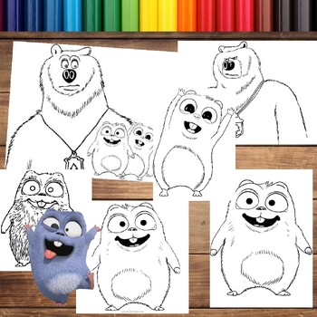 Grizzly e lemmings livro de colorir para imprimir e online