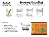 Grocery Counting 1:1 Correspondence and Shopping Life Skills