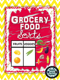 Grocery Food Sorts: Work Tasks or File Folders