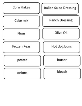 Grocery Match Up: Where's the Beef? by Autism Classroom Creations