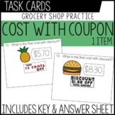 Grocery Shop with Coupons Task Cards