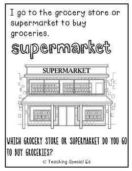 grocery store coloring page