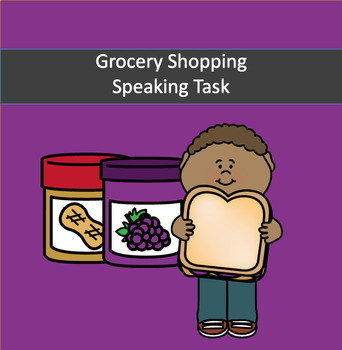 Preview of Grocery Shopping Editable Theme-based Speaking Task (ACTFL Modes)