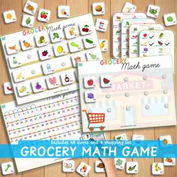 Preview of Grocery Shopping Math Game
