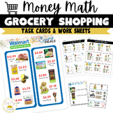 Grocery Shopping Money Task Cards & Worksheets | Life Skil