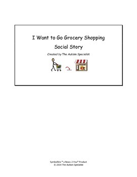 Preview of Grocery Shopping Social Story
