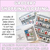 Grocery Shopping/Sorting: Placing Grocery Items in the Cor
