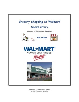Preview of Grocery Shopping at Walmart Autism Social Story