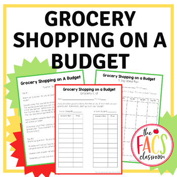 Preview of Grocery Shopping Life Skill Budget | Personal Finance | FCS