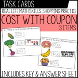 Grocery Shopping with Coupons Task Cards