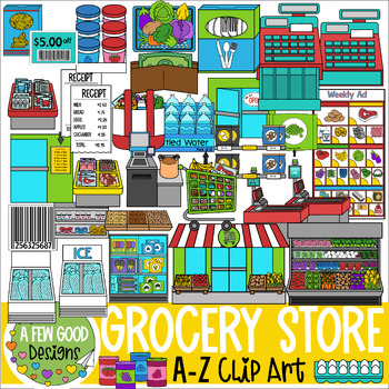 Grocery Store A-Z Clip Art by A Few Good Designs by Shannon Few