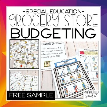 Preview of Grocery Store Budgeting Unit Free Sample