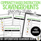 Grocery Store CBI Scavenger Hunt Activities & File Folders