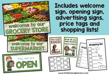 Grocery Store Dramatic Play Free By Little Lifelong Learners Tpt