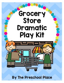 Preview of Grocery Store Dramatic Play Kit- Preschool, Prek, Kindergarten, Money, Math