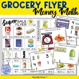 Grocery Store Flyer Money Math Task Cards - Leveled Functi
