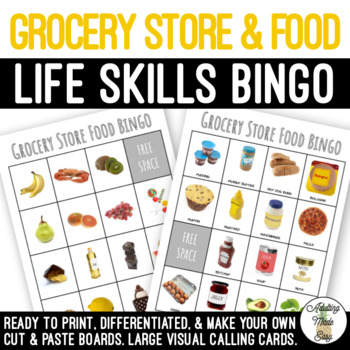 Preview of Grocery Store & Food BINGO Game