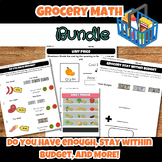 Grocery Store Functional Life Skills Money Math BUNDLE Sho