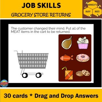 Preview of Grocery Store Returns- Working in a Grocery Store- BOOM cards