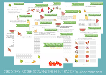Preview of Grocery Store Scavenger Hunt Packet