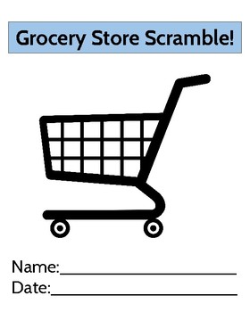 Preview of Grocery Store Scramble: Adding and Subtracting Dollar Amounts