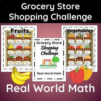 Preview of Grocery Store Shopping Challenge: Real World Money Math for Gifted and Talented