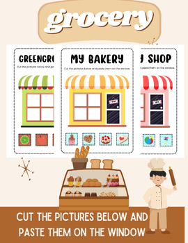 Preview of Grocery Store Window Display: Interactive Sorting and Pasting Activity on TPT