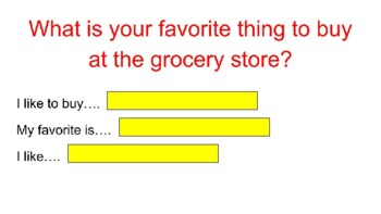 Preview of Grocery Store Writing