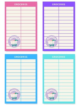 Grocery list blanks by Momma Got You Designs | TPT