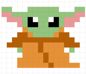 Preview of Grogu Inspired Math Mystery Pixel Art