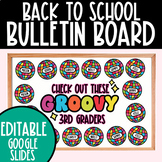 Groovy Back to School Bulletin Board | EDITABLE | Disco Balls