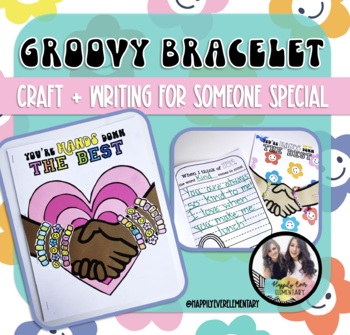 Preview of Groovy Beaded Bracelet Craft and Writing for Someone Special | Mother's Day Gift