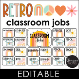 Classroom Jobs Display Editable - Groovy Boho - Classroom 