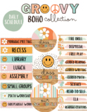 Groovy Boho Classroom Schedule [editable]