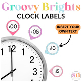 Clock Labels | 5-Minute Clock Labels | Groovy & Bright Cla