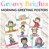 Groovy & Bright Classroom Decor | Morning Greeting Posters & Choice Board