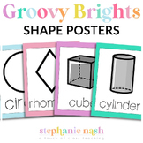Shape Posters | 2-D Shapes | 3-D Shapes | Groovy & Bright 