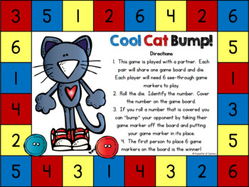 Groovy Cat Bump! Number Recognition Game by Pocketful of Centers