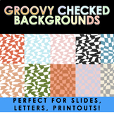 Groovy Checked Backgrounds/ Patterns- For Slides, Printout