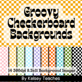 Groovy Checkerboard Pattern | 70's Vibe | Background Borde