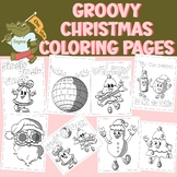 Groovy Christmas coloring pages