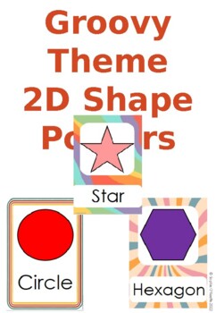 Preview of Groovy Classroom 2D Shape Posters