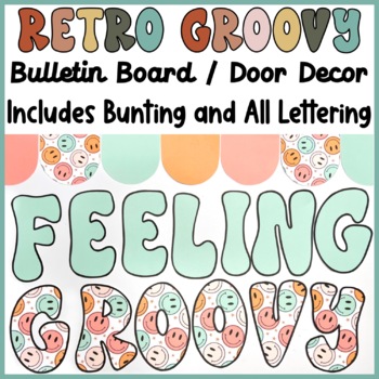 Groovy Classroom Decor Bulletin Board | Retro Decor Bulletin Board or ...