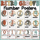 Groovy Classroom Decor Number Posters | Retro Classroom De