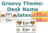 Groovy Classroom- Desk Name Plates