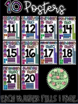 Groovy Classroom: Tie Dye Number Word Posters Set 2 by Class with an ...